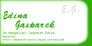 edina gasparek business card